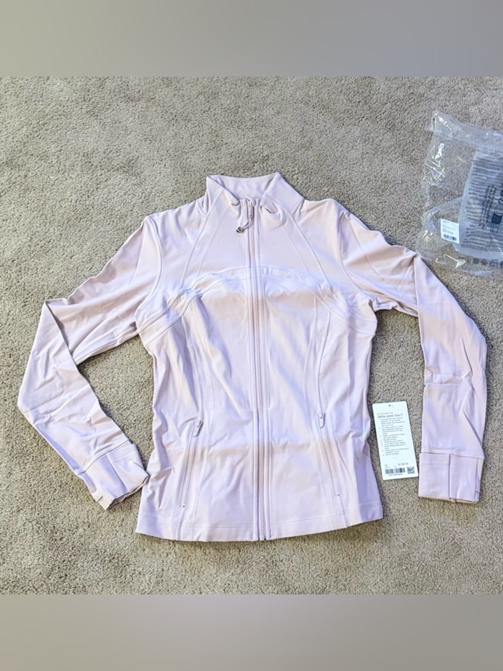 Lululemon Define Jacket Coat Nulu Porcelain Pink POIK Size 12 NWT - Picture 9 of 14